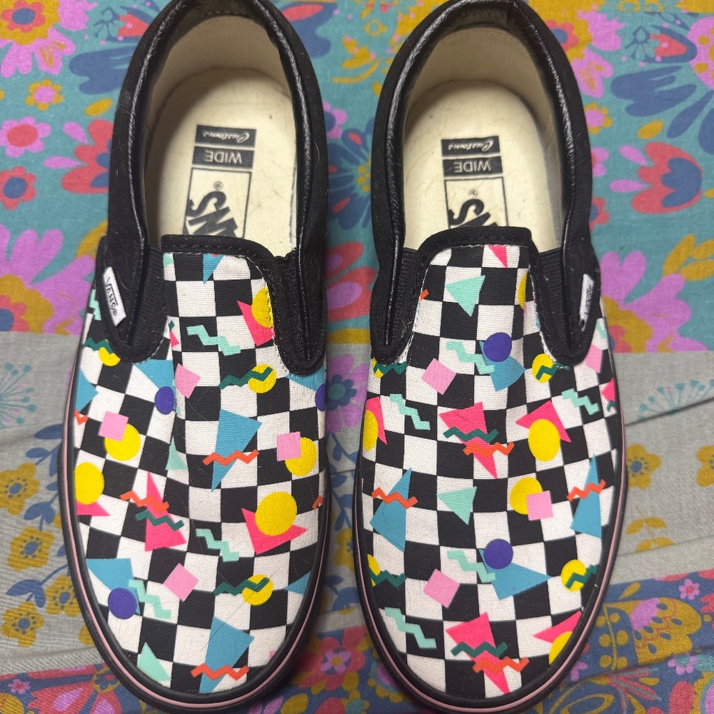Custom Vans Slip-On Women’s Size 8 Men’s 6.5 Wide